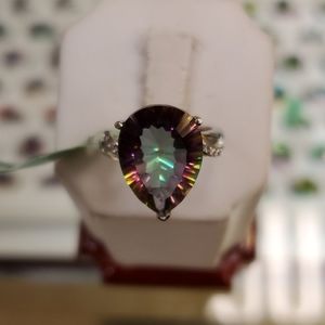 Rainbow Topaz Ring